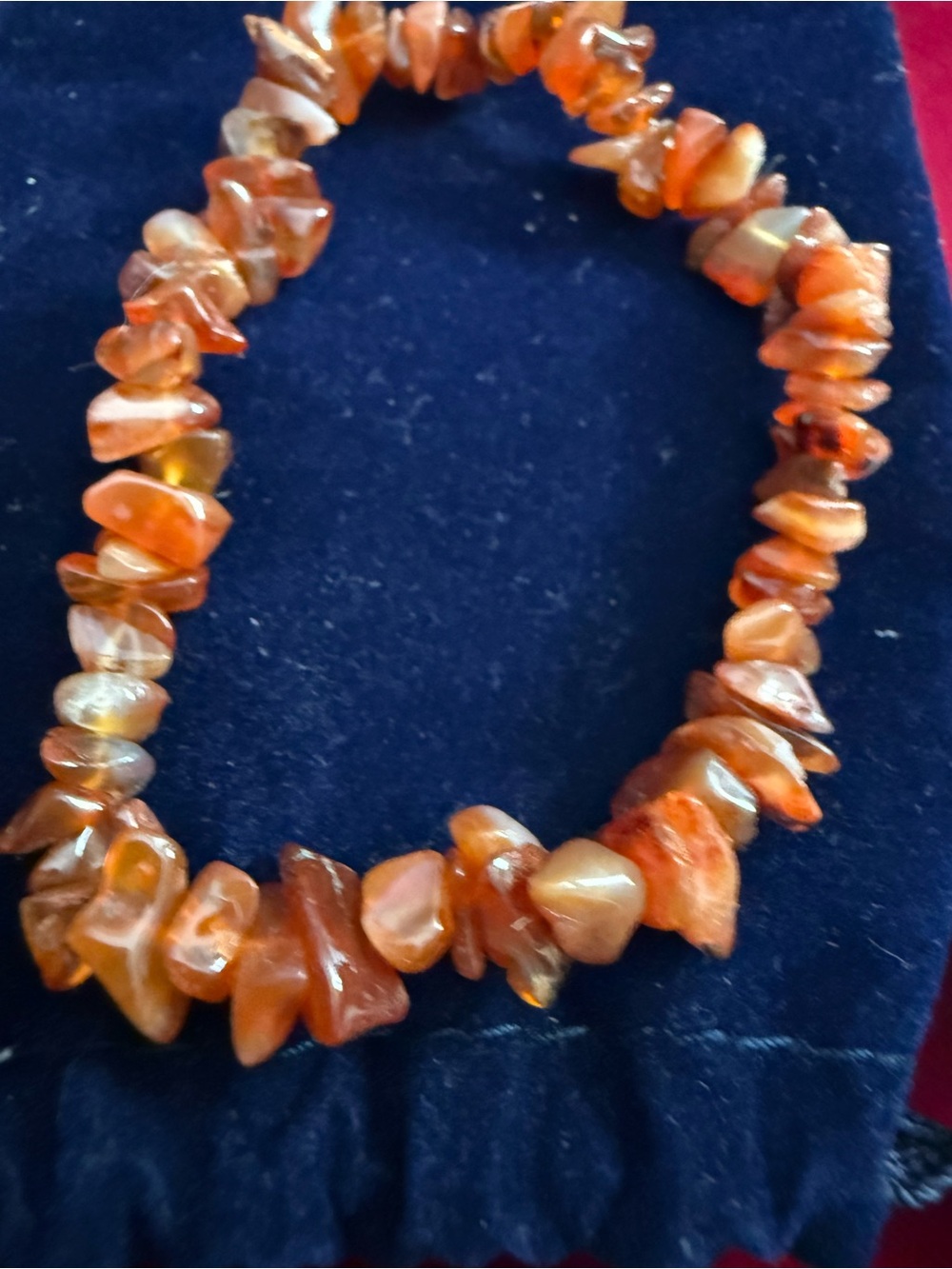 Amber-Style Orange Chip Bead Stretch Bracelet - Women Jewelry